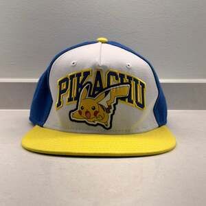 Pokemon Pikachu Color Block Flat Bill Snapback Hat